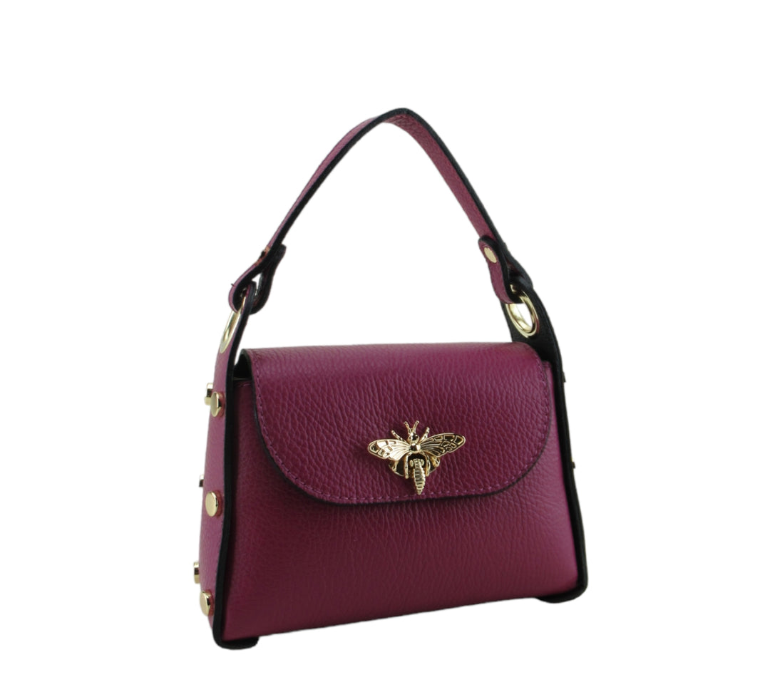 Borsa Maya misura piccola chiusura ape in pelle dollaro