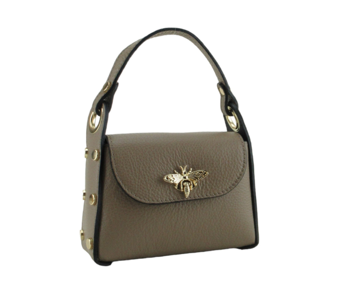 Borsa Maya misura piccola chiusura ape in pelle dollaro