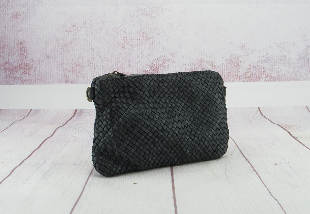Borsa Lara Trasversale in morbita pelle intrecciata