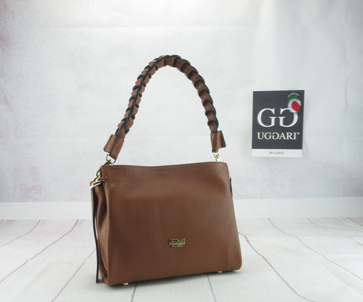 Sacca misura media francy pelle dollaro con tracolla intrecciata