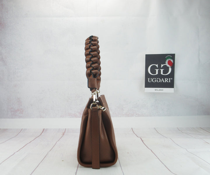 Sacca misura media francy pelle dollaro con tracolla intrecciata