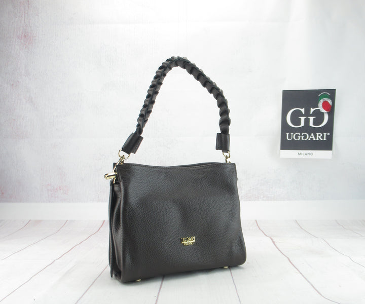 Sacca misura media francy pelle dollaro con tracolla intrecciata