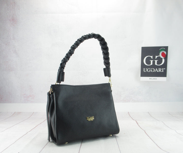 Sacca misura media francy pelle dollaro con tracolla intrecciata