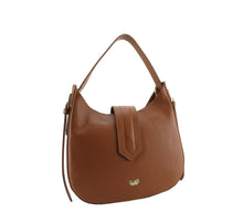 Load image into Gallery viewer, Borsa sacca Angela pelle dollaro con tracolla regolabile
