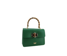Load image into Gallery viewer, Borsa a Mano misura media pelle liscia manico in bambu
