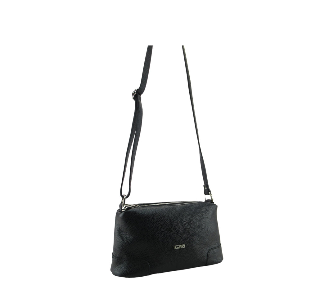 Borsa Tracolla 3 scomparti con zip misura media pelle Dollaro
