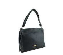 Load image into Gallery viewer, Borsa sacca francesca pelle dollaro con tracolla intrecciata
