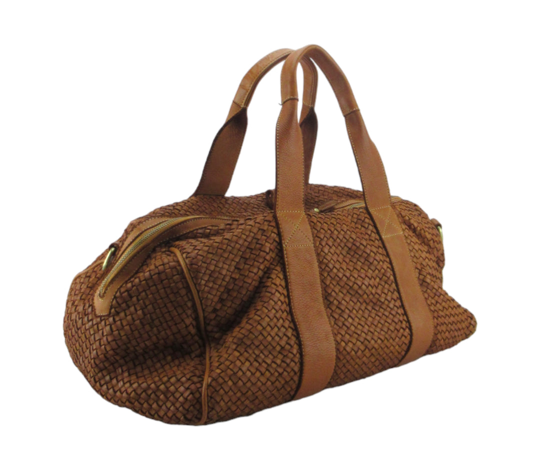 Large handbag in garment-dyed calfskin 