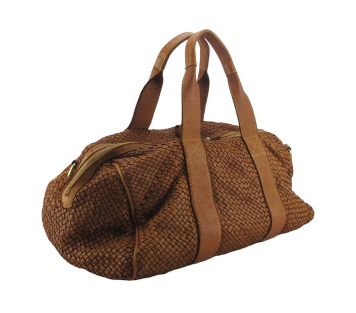 Large handbag in garment-dyed calfskin 