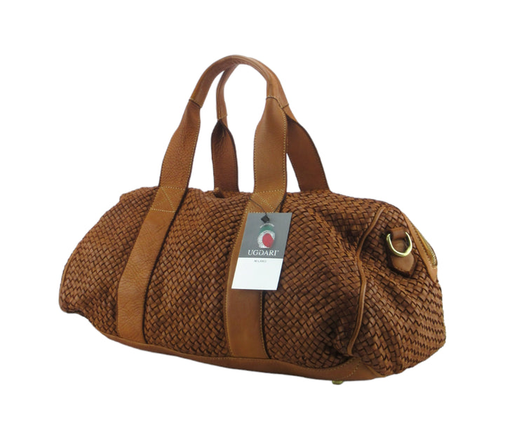 Large handbag in garment-dyed calfskin 