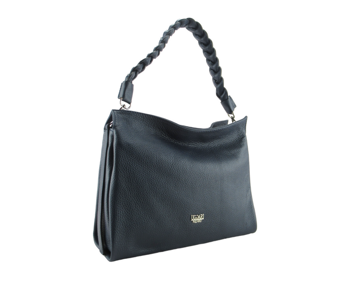 Borsa sacca francesca pelle dollaro con tracolla intrecciata