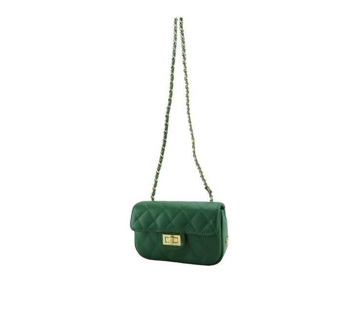 Yvonne quilted smooth leather clutch bag 