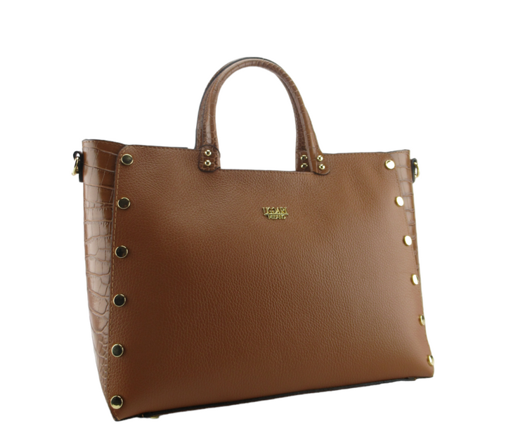 Martina briefcase hand made in dollar and coconut leather