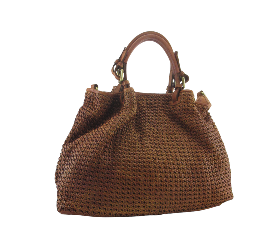 Brigida Hand Shopping in Fine Woven Leather