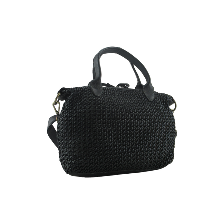Mimma hand bag in finely woven leather