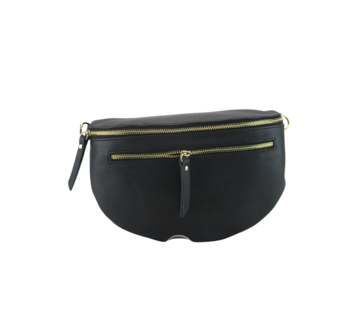 ludy trasversale semitonda con doppia  chiusura zip misura media pelle Dollaro