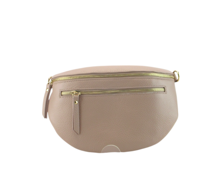 ludy trasversale semitonda con doppia  chiusura zip misura media pelle Dollaro