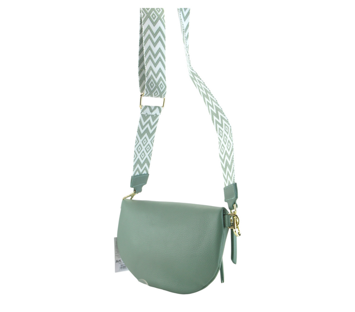 ludy trasversale semitonda con doppia  chiusura zip misura media pelle Dollaro