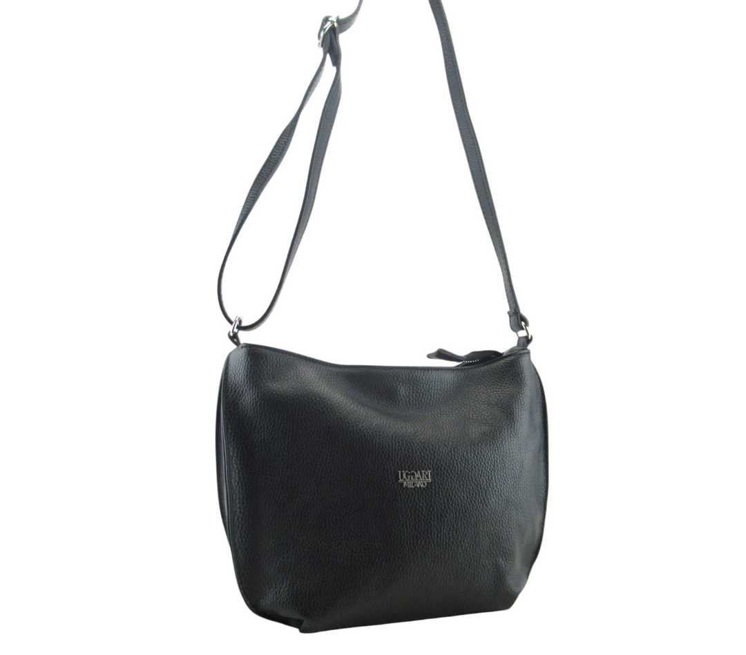 Dollar leather 3-pocket shoulder bag 