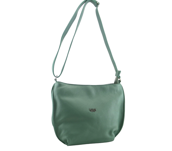 Dollar leather 3-pocket shoulder bag 