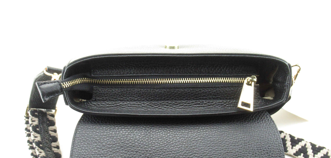 Laura dollar leather postman bag with double leather shoulder strap 
