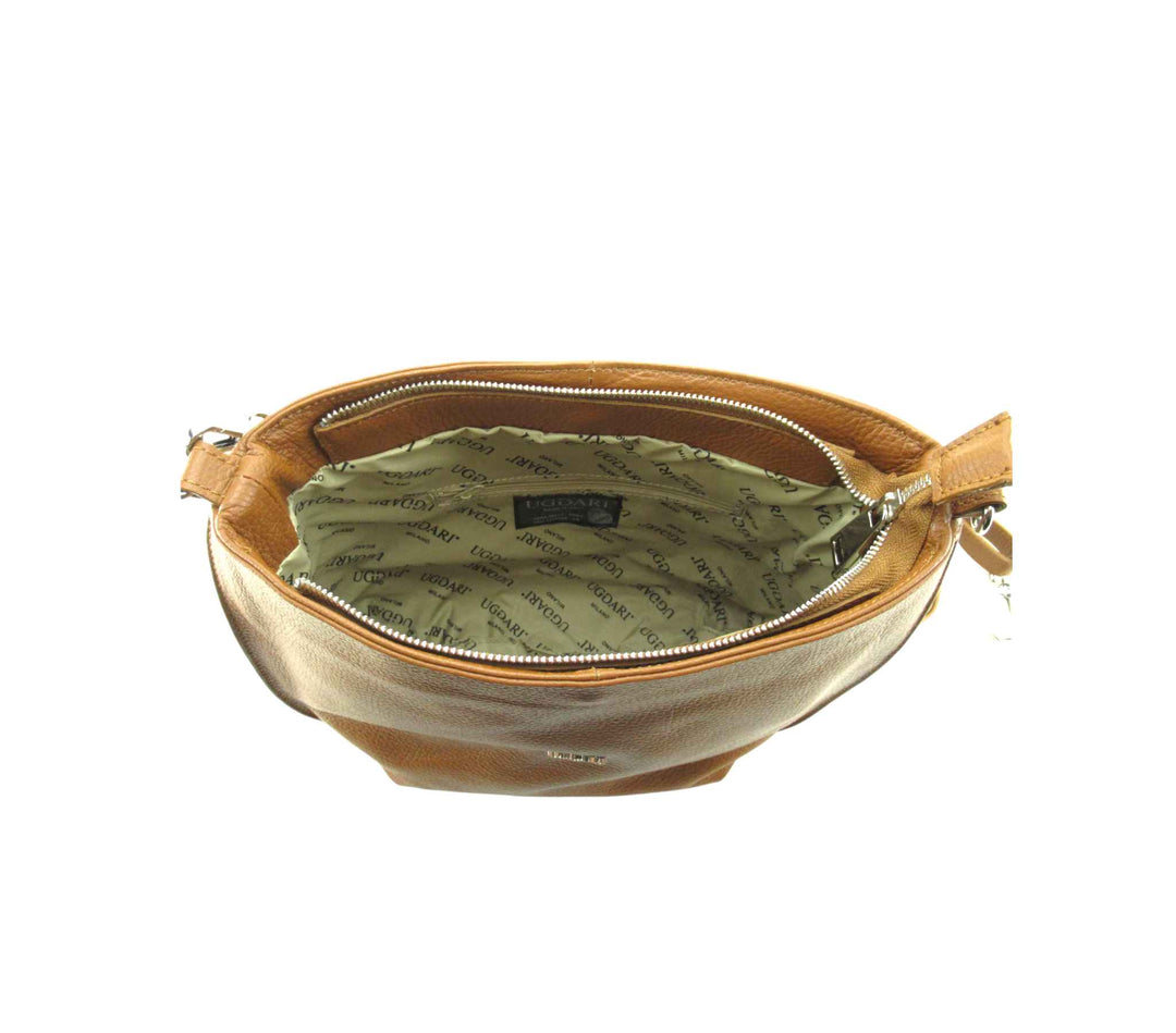 Dollar leather 3-pocket shoulder bag 