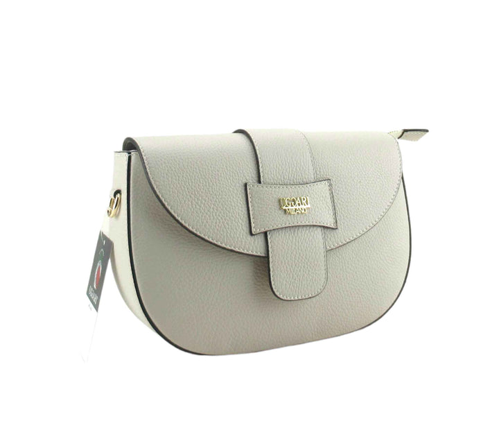 Laura dollar leather postman bag with double leather shoulder strap 