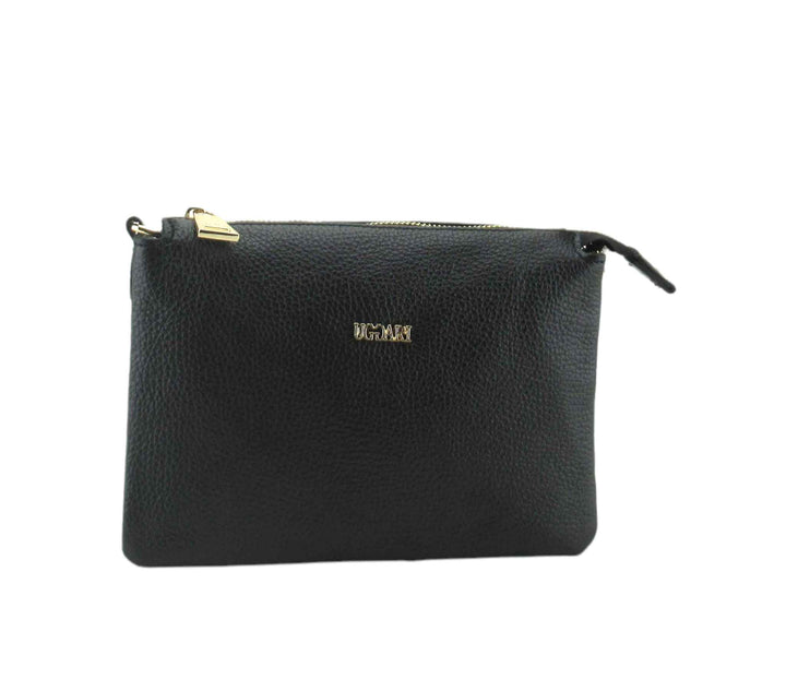 Small Leather Dollar Shoulder Bag with 3 compartments 