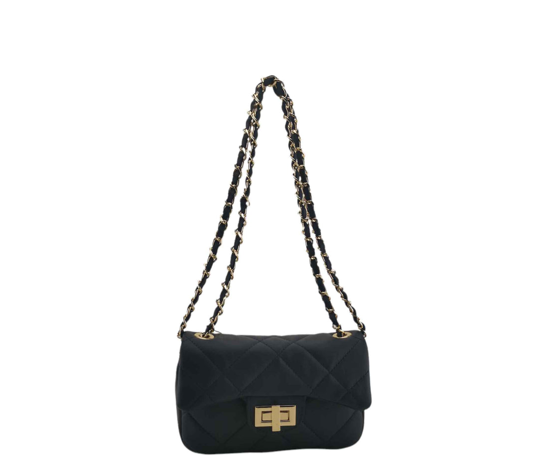 Yvonne quilted smooth leather clutch bag 