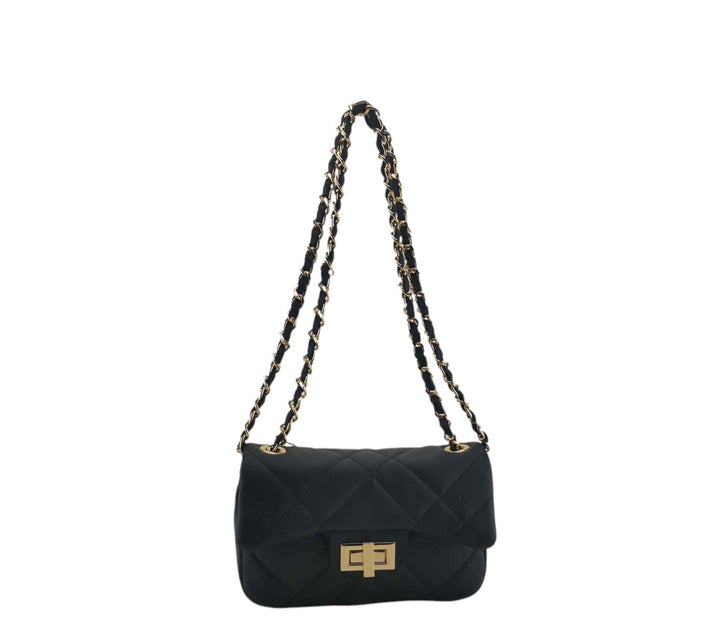 Yvonne quilted smooth leather clutch bag 