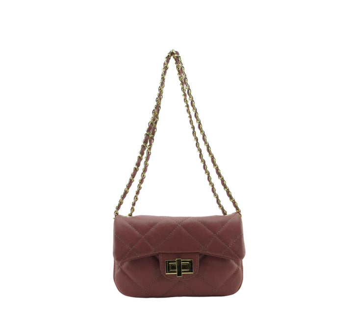 Yvonne quilted smooth leather clutch bag 