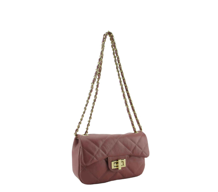 Yvonne quilted smooth leather clutch bag 