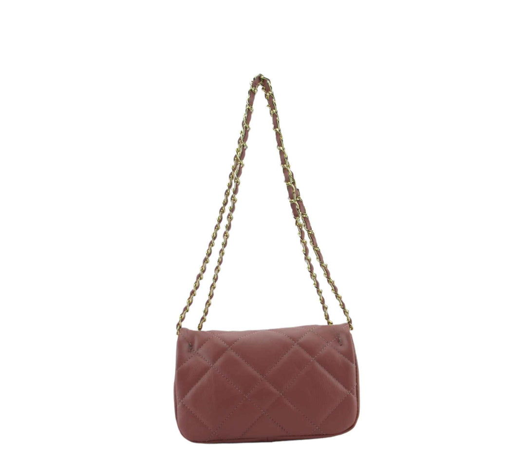 Yvonne quilted smooth leather clutch bag 