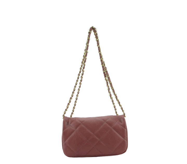 Yvonne quilted smooth leather clutch bag 
