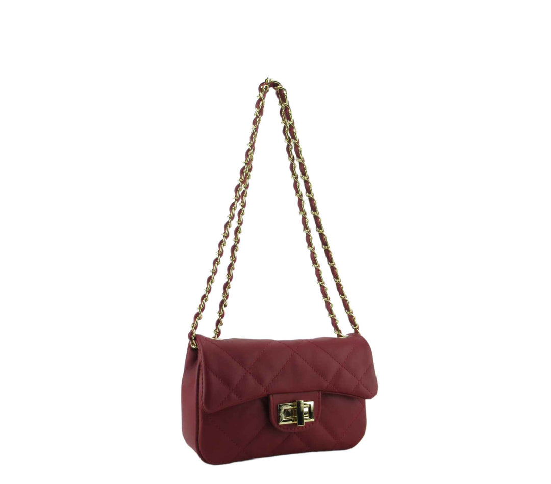 Yvonne quilted smooth leather clutch bag 
