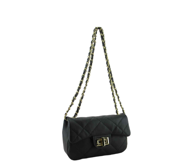 Yvonne quilted smooth leather clutch bag 