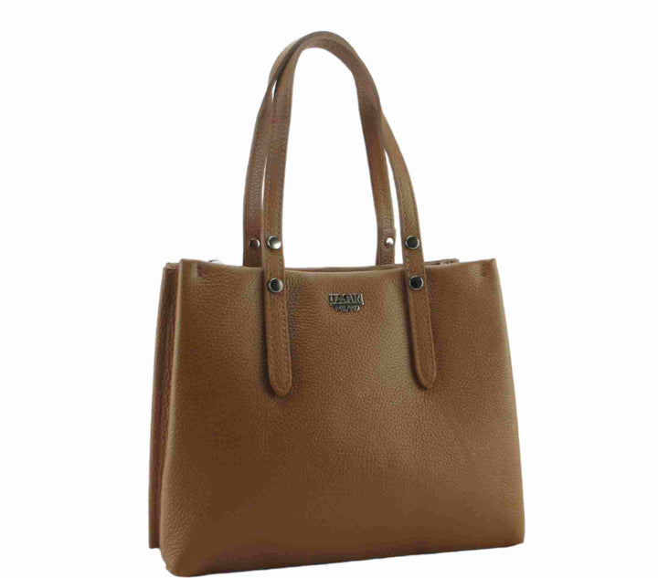 Hard dollar leather shopping bag 